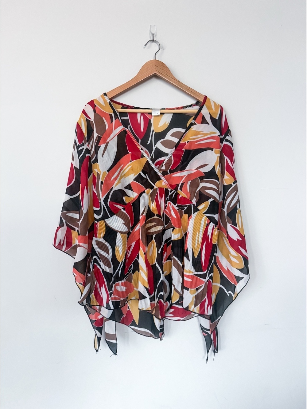 Y2K Sheer Boho Plus Size Fairy Top Asymmetrical Hem Surplus Summer Festival